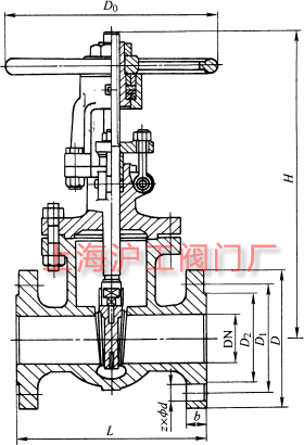 Z41HZ41Y  150(Lb)~600(Lb) ШʽlyҪμYߴʾD